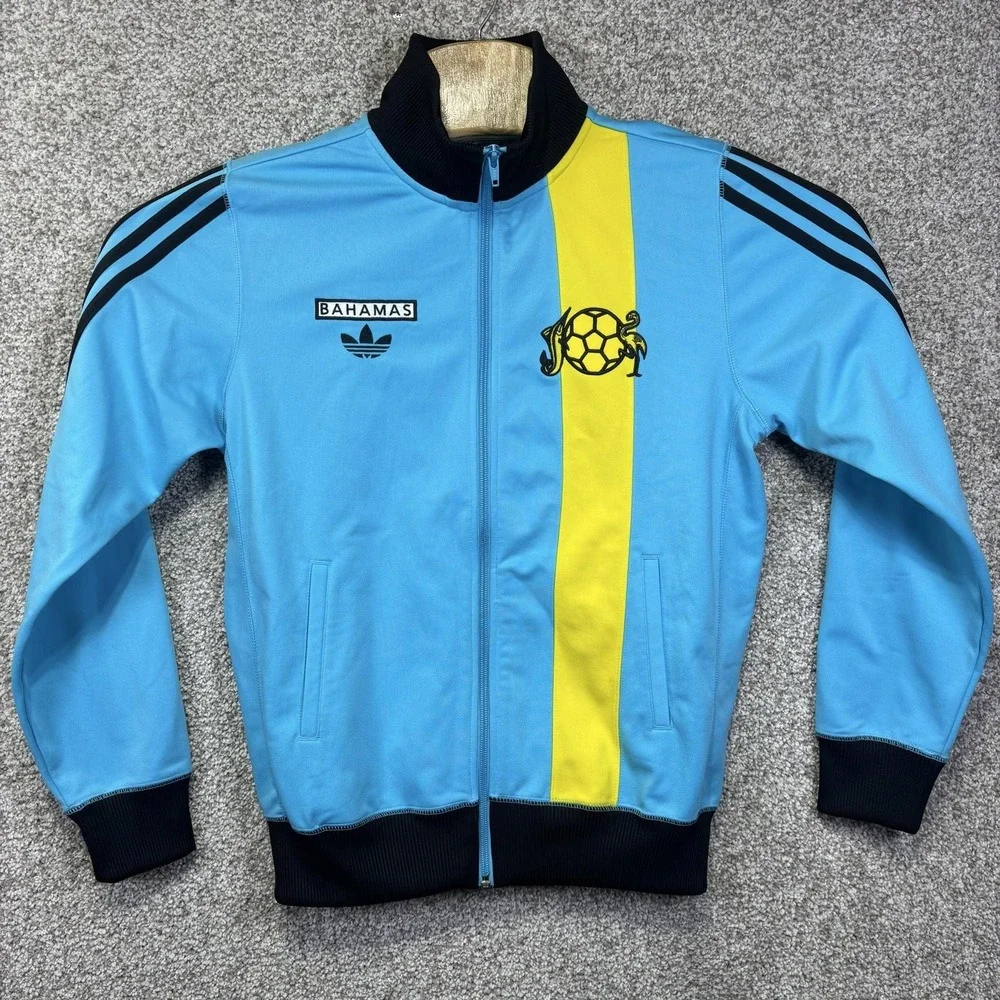 Bahamas Jacket Youth Large Blue Soccer Adidas Track Full Zip Bahamas Crest